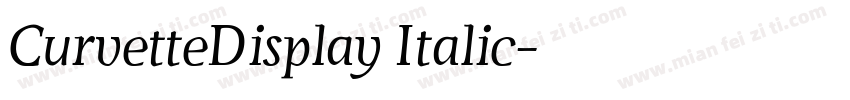 CurvetteDisplay Italic字体转换